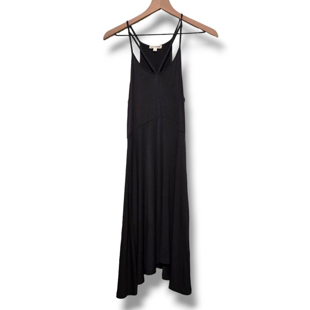 Zenana Outfitters skater dress womens Large Grey strappy knit casual